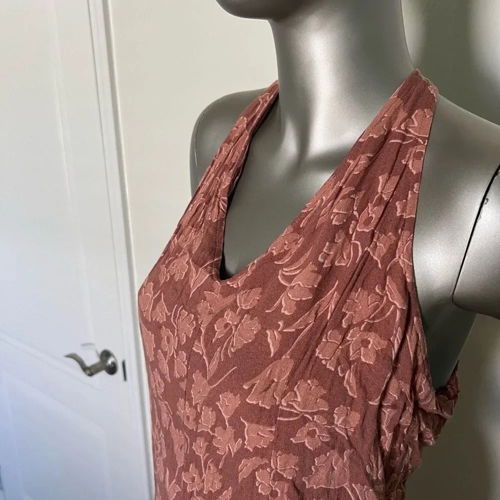 Knot Sisters Pretty Floral Cropped Jumpsuit size Large - Picture 5 of 10